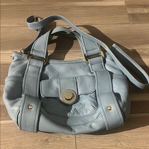 Michael Kors Blue Crossbody Bag with Gold Accents